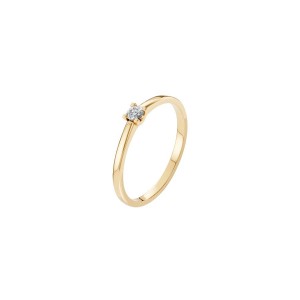 Златен дамски пръстен с диамант 0.10Ct Cara Diamanti K101-10117Y(3.0)/14K