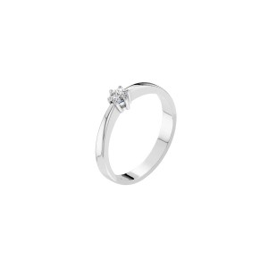 Дамски пръстен от бяло злато с диамант 0.15Ct Cara Diamanti K101-10151W(3.4)/14K