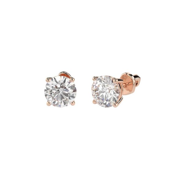 Дамски обеци от розово злато с диаманти 1.40Ct Cara Diamanti K102-10012/1R(5.7)/14K
