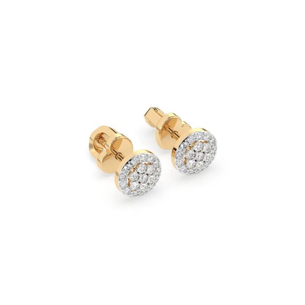 Златни дамски обеци с диаманти 0.16Ct и 0.14Ct Cara Diamanti K102-10072Y/14K