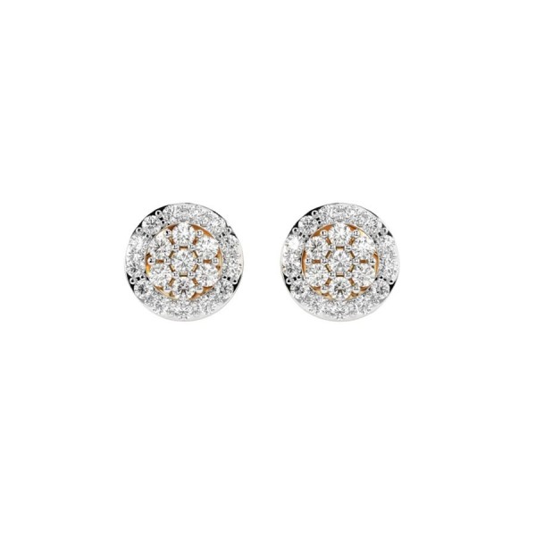Златни дамски обеци с диаманти 0.16Ct и 0.14Ct Cara Diamanti K102-10072Y/14K