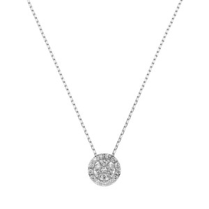 Дамско колие от бяло злато с диаманти 0.08Ct и 0.07Ct Cara Diamanti K104-10038W/14K