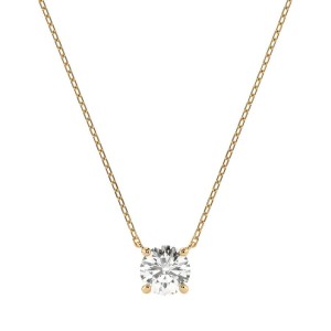 Златно дамско колие с диамант 0.30Ct K104-10040Y(4.2)/14K