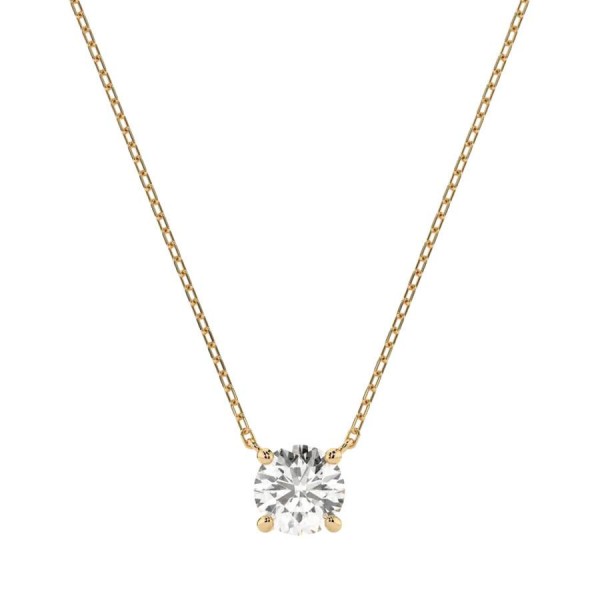 Златно дамско колие с диамант 0.30Ct K104-10040Y(4.2)/14K