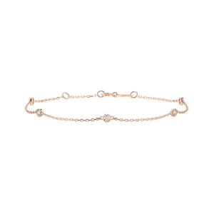 Дамска гривна от розово злато с диаманти 0.14Ct Cara Diamanti K105-10008/5R(1.9)/14K