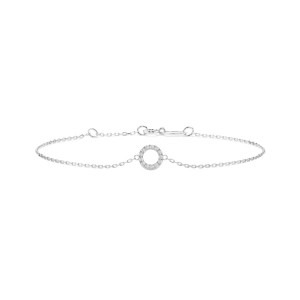 Дамска гривна от бяло злато с диаманти 0.07Ct Cara Diamanti K105-10015W/14K