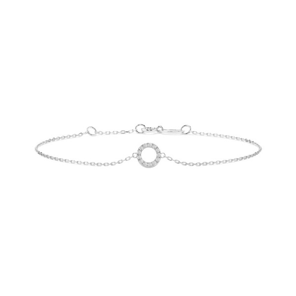 Дамска гривна от бяло злато с диаманти 0.07Ct Cara Diamanti K105-10015W/14K