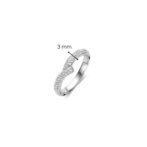 Дамски сребърен пръстен с цирконии Ti Sento 12265ZI