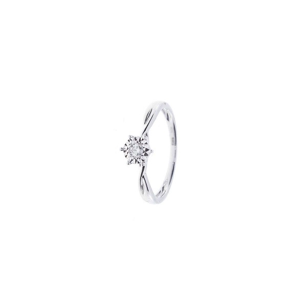 Дамски пръстен от бяло злато с диамант Bliss 20088281