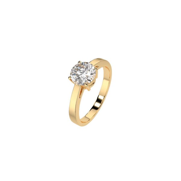 Златен дамски пръстен с диамант 0.70Ct Cara Diamanti K101-10012Y(5.7)