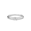 Дамски пръстен от бяло злато с диамант 0.20Ct Cara Diamanti K101-10021W(3.7)/14K