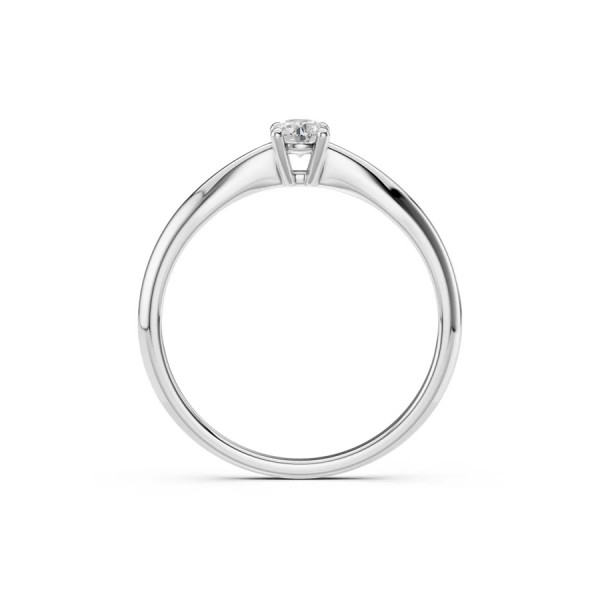 Дамски пръстен от бяло злато с диамант 0.20Ct Cara Diamanti K101-10021W(3.7)/14K