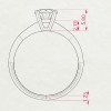 Златен дамски пръстен с диамант 0.50Ct