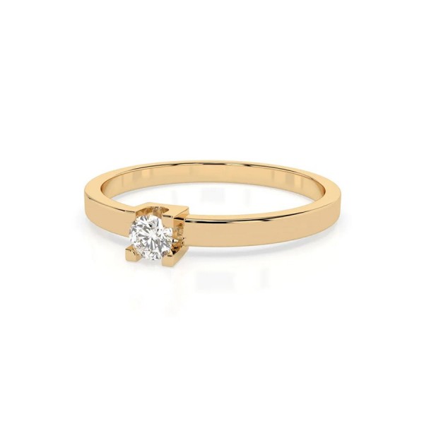 Златен дамски пръстен с диамант 0.10Ct Cara Diamanti K101-10036Y(3.0)/14K