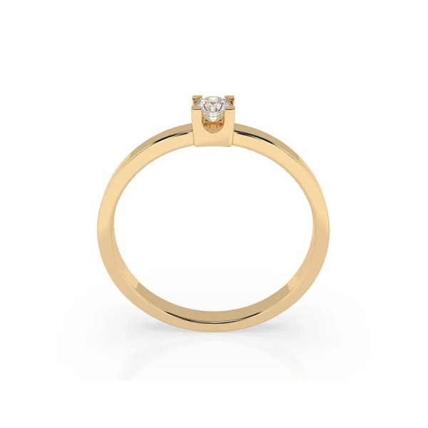 Златен дамски пръстен с диамант 0.10Ct Cara Diamanti K101-10036Y(3.0)/14K