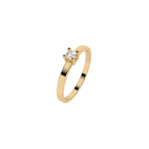Златен дамски пръстен с диамант 0.10Ct Cara Diamanti K101-10036Y(3.0)/14K