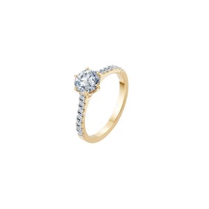 Златен дамски пръстен с диаманти 0.70Ct и 0.25Ct Cara Diamanti K101-10093Y(5.7)/14K