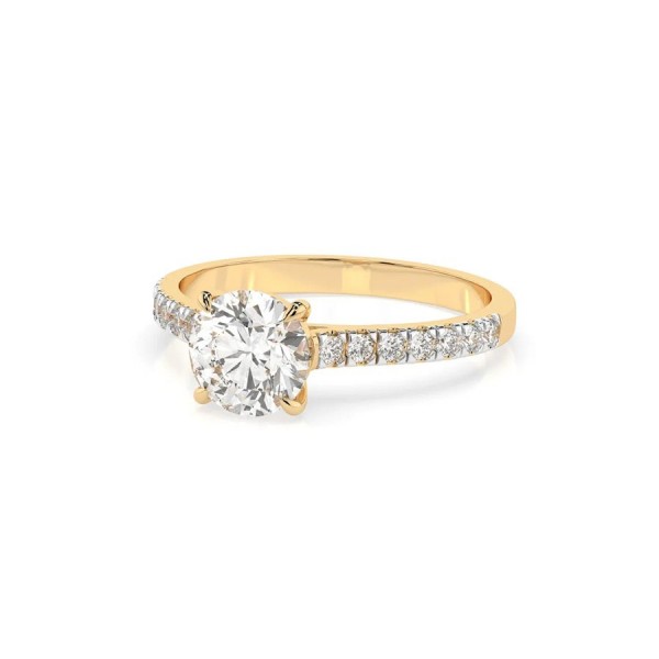 Златен дамски пръстен с диаманти 1.00Ct и 0.21Ct Cara Diamanti K101-10094Y(6.5)/14K
