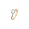 Златен дамски пръстен с диаманти 1.00Ct и 0.21Ct Cara Diamanti K101-10094Y(6.5)/14K