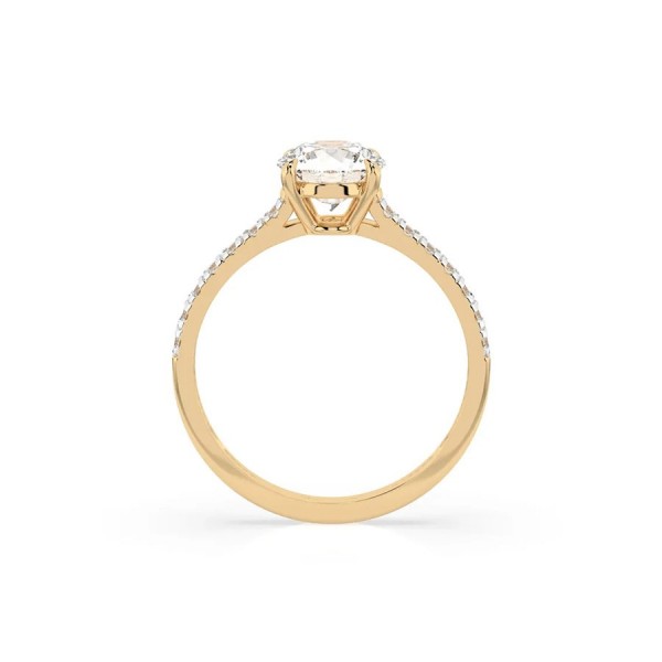 Златен дамски пръстен с диаманти 1.00Ct и 0.21Ct Cara Diamanti K101-10094Y(6.5)/14K