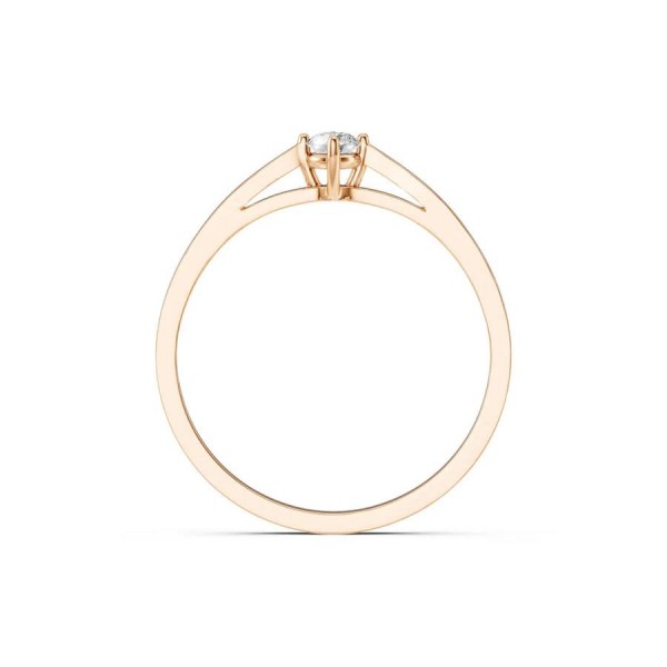 Дамски пръстен от розово злато с диамант 0.10Ct Cara Diamanti K101-10125R(3.0)/14K