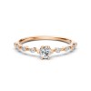 Дамски пръстен от розово злато с диаманти 0.16Ct и 0.30Ct