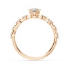 Дамски пръстен от розово злато с диаманти 0.16Ct и 0.30Ct