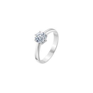 Дамски пръстен от бяло злато с диамант 0.70Ct Cara Diamanti K101-10151W(5.7)/14K