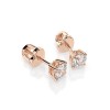 Дамски обеци от розово злато с диаманти 0.60Ct K102-10012/1R(4.2)/14K