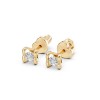 Златни дамски обеци с диаманти 0.20Ct Cara Diamanti K102-10013/2Y(3.0)/14K