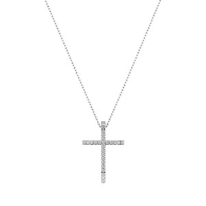 Дамско колие от бяло злато с диаманти 0.14Ct Cara Diamanti K104-10026W/14K