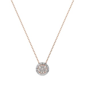 Златно дамско колие с диаманти 0.08Ct и 0.07Ct Cara Diamanti K104-10038Y/14K
