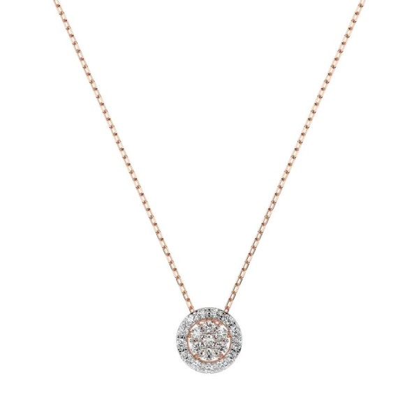 Златно дамско колие с диаманти 0.08Ct и 0.07Ct Cara Diamanti K104-10038Y/14K