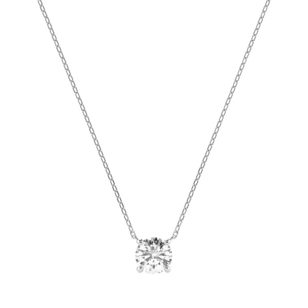 Дамско колие от бяло злато с диамант 0.50Ct K104-10040W(5.1)