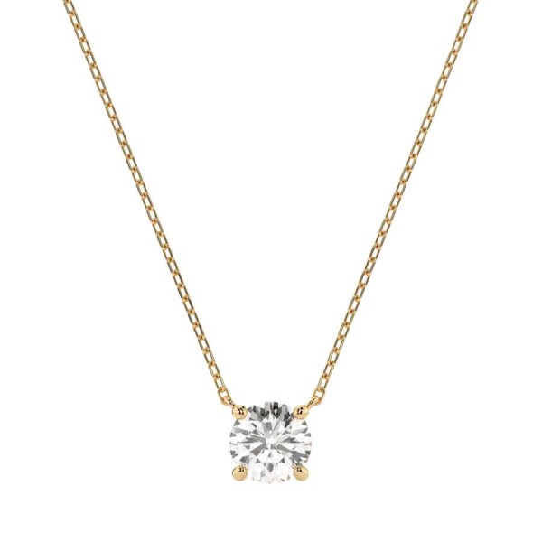 Златно дамско колие с диамант 0.50Ct K104-10040Y(5.1)/14K