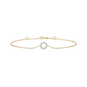 Златна дамска гривна с диаманти 0.07Ct Cara Diamanti K105-10015Y/14K