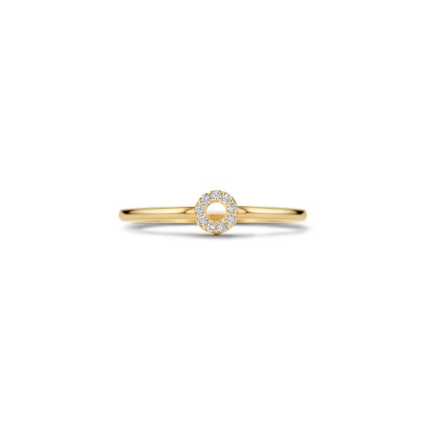 Златен дамски пръстен с цирконии Blush 1217YZI