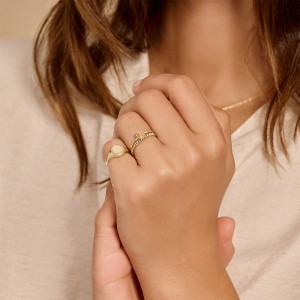 Златен дамски пръстен с тигрово око Blush 1225YCO