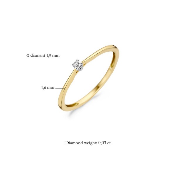 Златен дамски пръстен с диамант Blush 1620BDI