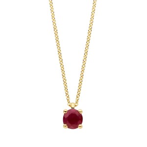 Златно колие с рожден камък рубин (месец юли) Blush 3200YRU