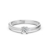 Дамски пръстен от бяло злато с диамант 0.45Ct