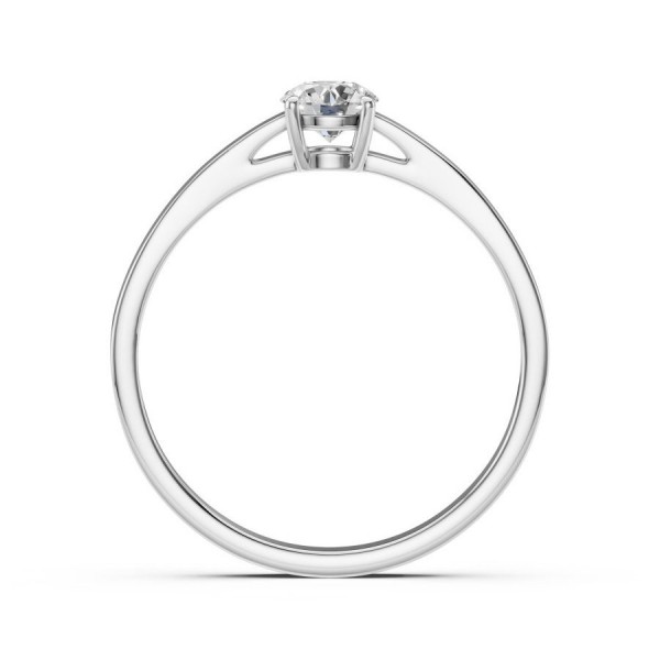 Дамски пръстен от бяло злато с диамант 0.45Ct