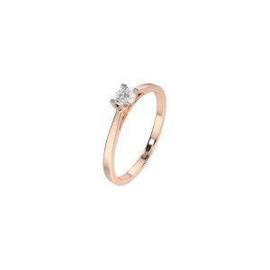 Дамски пръстен от розово злато с диамант 0.15Ct Cara Diamanti K101-10020R(3.4)/14K