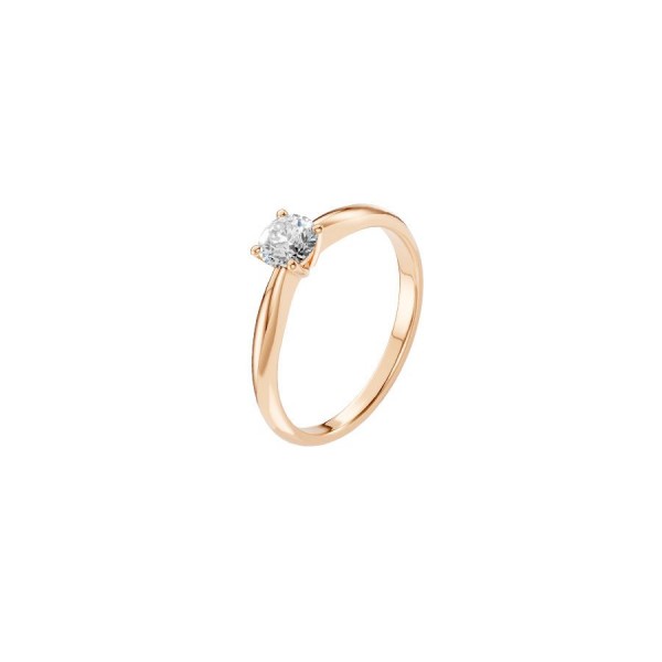 Дамски пръстен от розово злато с диамант 0.40Ct
