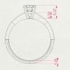 Златен дамски пръстен с диамант 0.35Ct Cara Diamanti K101-10021Y(4.5)