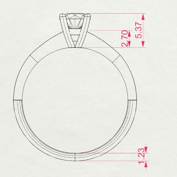 Златен дамски пръстен с диамант 0.35Ct Cara Diamanti K101-10021Y(4.5)