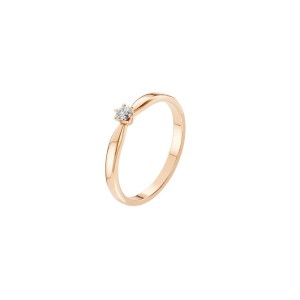 Дамски пръстен от розово злато с диамант 0.10Ct Cara Diamanti K101-10040R(3.0)/14K