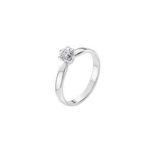 Дамски пръстен от бяло злато с диамант 0.40Ct