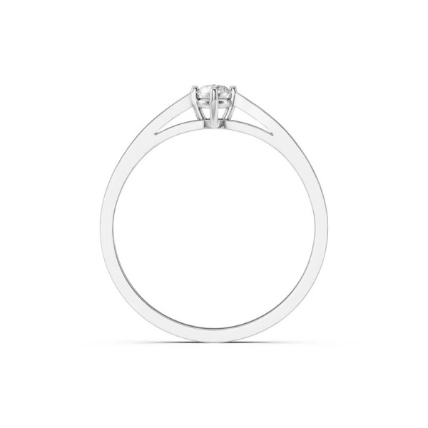 Дамски пръстен от бяло злато с диамант 0.10Ct Cara Diamanti K101-10125W(3.0)/14K