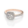 Дамски пръстен от розово злато с диаманти 0.50Ct и 0.31Ct
